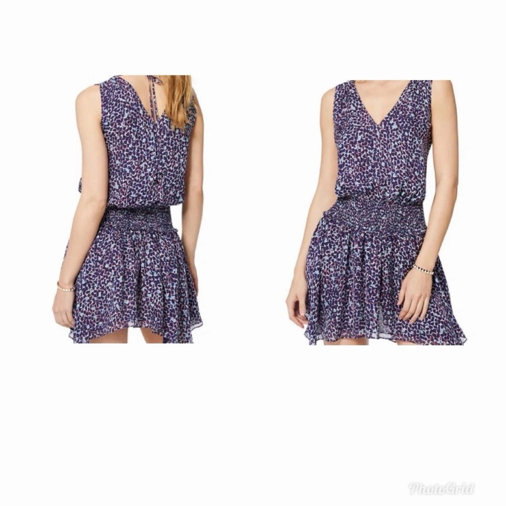 Ramy Brook New York Printed Josie Dress‎ size SP Silk Lined Asymmetrical